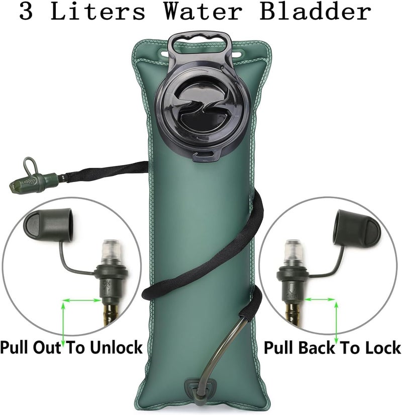 ATBP Insulated Water Hydration Pack Bag with 3L TPU Bladder Tactical Molle Hydration Backpack for Hiking Cycling Running - Image 2